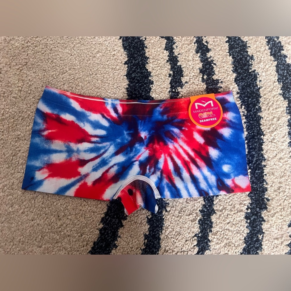 Maidenform Tie-Dye Shorts - Red, White, Blue